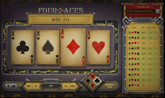 Four Aces Paytable